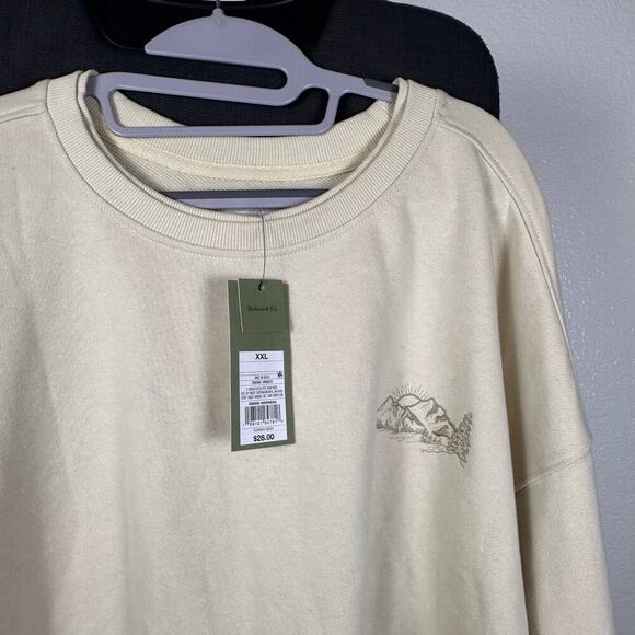 Goodfellow | Men Crew Neck Sweater in Cream Color - Picture 1 of 6